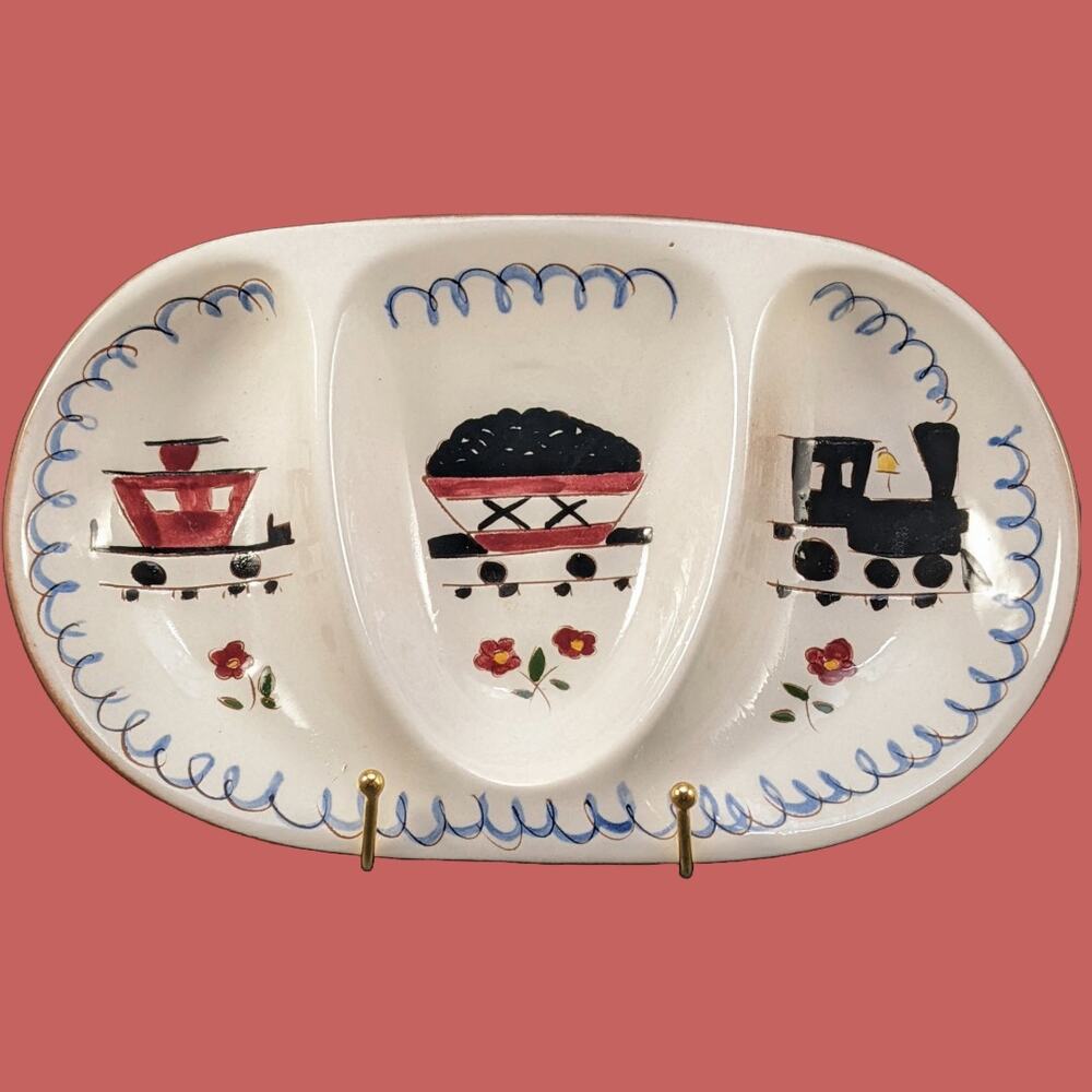 Vintage 1950s Stangl Kiddieware Divided Mealtime Dish